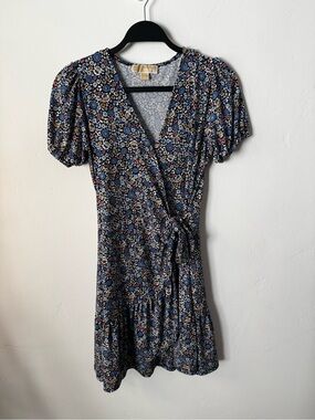 Michael Kors Navy Blue Floral Mini Dress